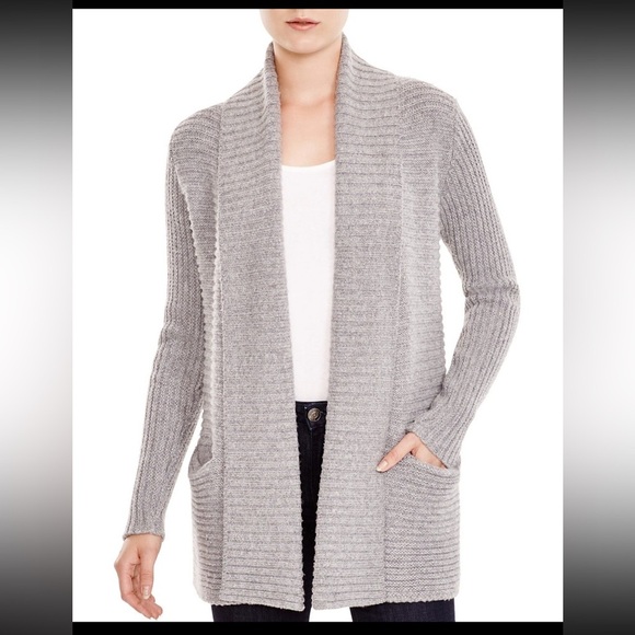 Soft Joie Ribbed Open-Front Cardigan – Gray, XS (NWOT) - Picture 1 of 5